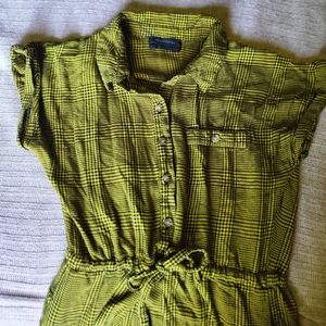 Urban Outfitters Jumpsuit in Yellow Plaid Size XS